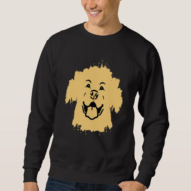Retriever Labrador   Owner Happy Face Dog Lab Sweatshirt (Vorderseite)
