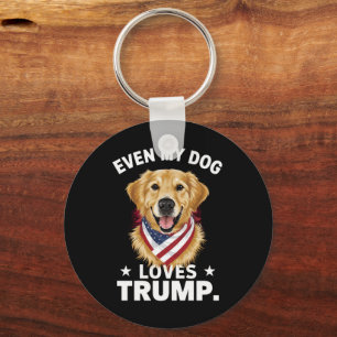 Retriever sogar My Hund Lieben Trump USA Flag Schlüsselanhänger