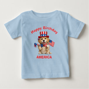 Retriever-Welpe (2l) Patriotisches Kinder-T-Shirt Baby T-shirt