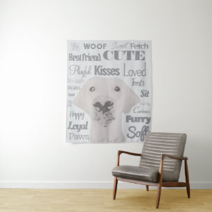 Retriever Word Art Wandteppich