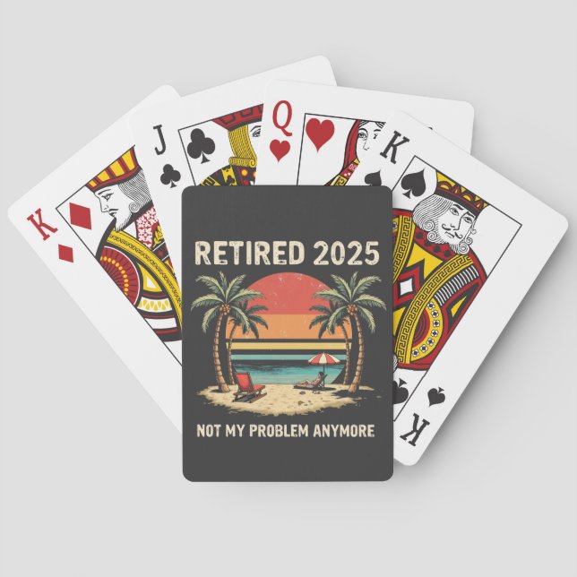Retrires 2025 nicht mehr mein Problem Spielkarten (Rückseite)