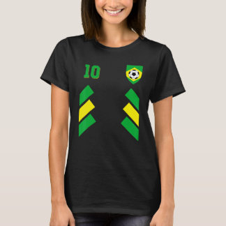 Retro10 Brasilianischer Fußball Brasilien Fußball T-Shirt