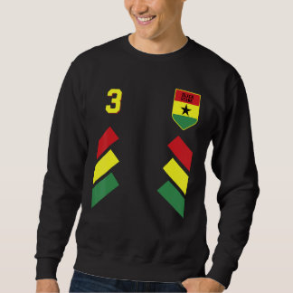 Retro3 Ghanaische Fußballflagge Ghana Soccer Ghana Sweatshirt