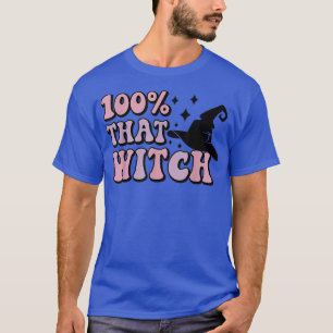 Retro 100 Prozent der Hexe Witz 100 Halloween T-Shirt