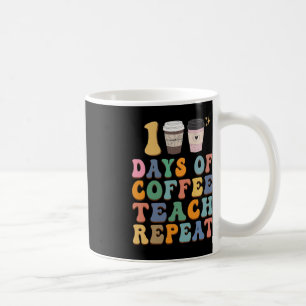 Retro 100 Tage Schule für Teacher Kaffee Lover Kaffeetasse