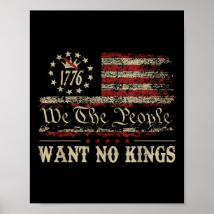 Retro 14. Juni Will keine Könige in Amerika 1776 U Poster