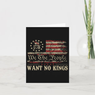 Retro 14. Juni Woll No Kings in America 1776 USA Karte