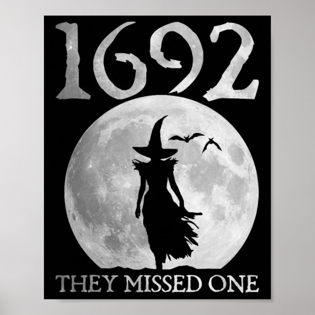 Retro 1692 sie vermissten eine Hexe Salem 1692 Hal Poster (Vorne)