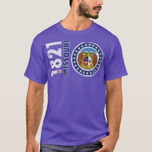 Retro 1821 - Staatsflagge von Missouri T-Shirt