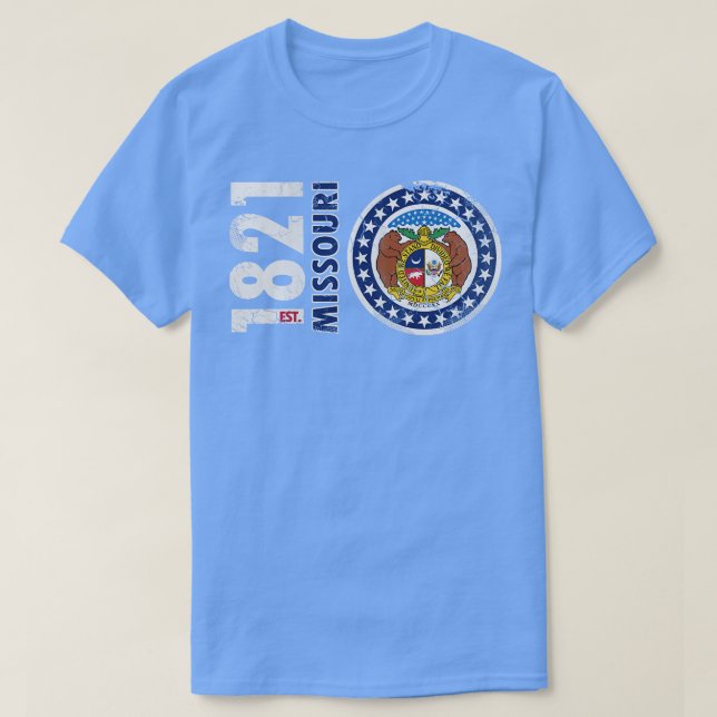 Retro 1821 - Staatsflagge von Missouri T-Shirt (Design vorne)