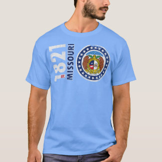 Retro 1821 - Staatsflagge von Missouri T-Shirt