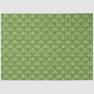 Retro 1880er Viktorianisch Emerald Green Irises Pr Seidenpapier