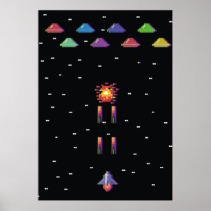 Retro 1908s Videospielarcade Poster