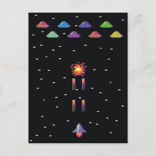 Retro 1908s Videospielarcade Postkarte