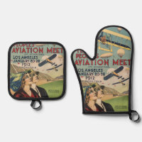 Retro 1912 Los Angeles Flugschau Reise Kunst