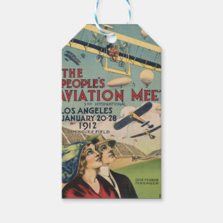 Retro 1912 Los Angeles Luftfahrt-Ausstellung Reise Geschenkanhänger