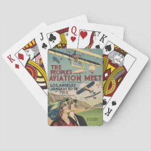 Retro 1912 Los Angeles Luftfahrt-Ausstellung Reise Spielkarten