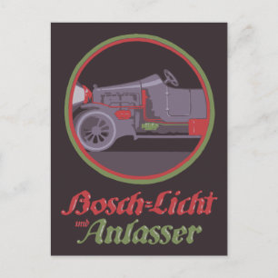 Retro 1913 Deutschland Autoteile und Postkarte