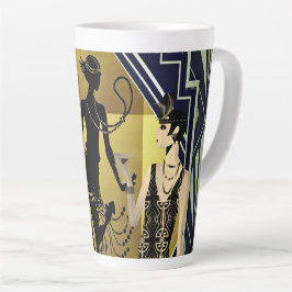 Retro 1920er Tänzer Black Gold Milchtasse
