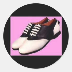 Retro 1950 Aufkleber-Sattel-Schuhe Runder Aufkleber