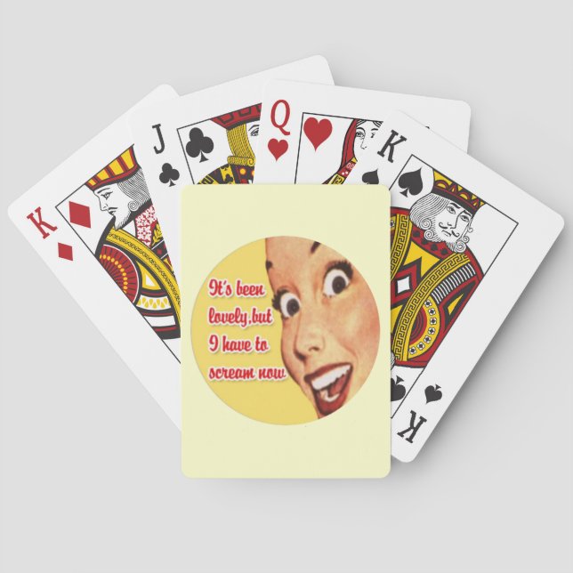 Retro 1950 Hausfrau Funny Playing Cards Spielkarten (Rückseite)