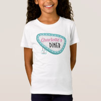 Retro 1950er Diner Birthday T - Shirt - Sock Hop R