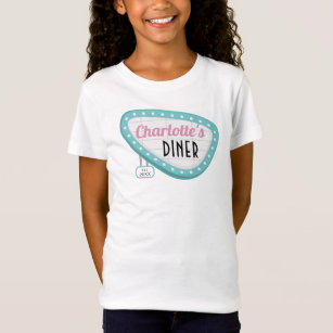 Retro 1950er Diner Birthday Themed T-Shirt