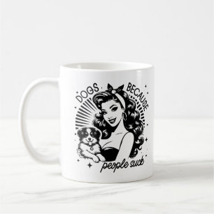 Retro 1950er Glam Girl Funny Sarcastic Zitat Kaffeetasse