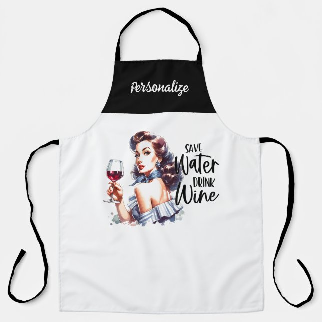 Retro 1950er Glam Girl Funny Sarcastic Zitat Schürze (Vorderseite)