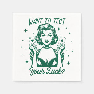 Retro 1950er Glam Girl Funny Sarcastic Zitat Serviette