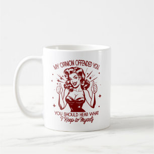 Retro 1950er Glamour-Girl lustiger sarkastischer S Kaffeetasse