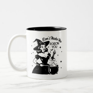 Retro 1950er Glamour-Girl lustiger sarkastischer S Zweifarbige Tasse