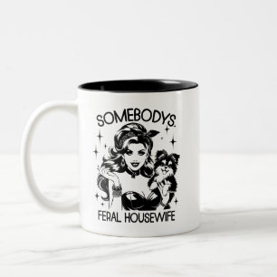 Retro 1950er Jahre Glamour-Girl Lustige sarkastisc Zweifarbige Tasse