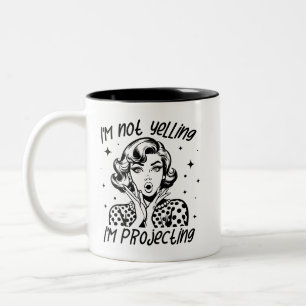 Retro 1950er Jahre Glamour-Girl Lustiger sarkastis Zweifarbige Tasse