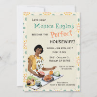 Retro 1950er Jahre Hausfrau Bridal Dusche Einladun