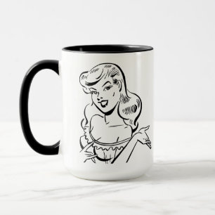 Retro-1950er-Jahre-Pin-Up-Comic-Girl-Tasse Tasse