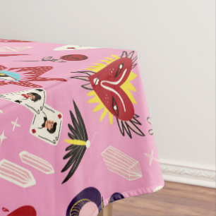 Retro 1950er Pop Art Pattern Küche Küche Küche Tischdecke