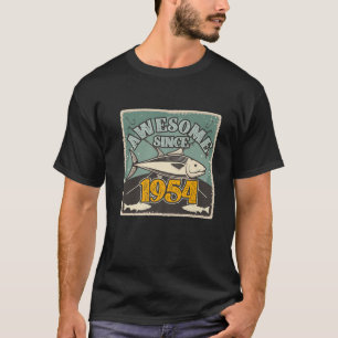 Retro 1954 68 Jahre altes Angeln über 69. Geburtst T-Shirt