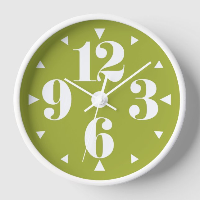 Rétro 1960s Style Mid Century Moderne Horloge mura (Recto)