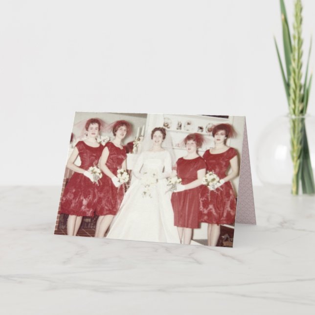 Retro 1960s Wedding Karte (Vorderseite)