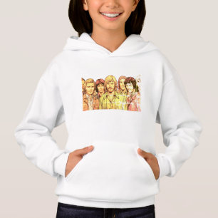 Retro 1970er Gruppe von Männern auf gemütlichem La Hoodie