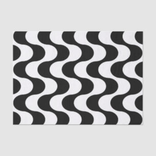 Retro 1970er Jahre Design Wavy Op-Art Stripe Muste Seidenpapier