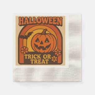 Retro 1970er Jahre Trick or Treat Halloween Serviette