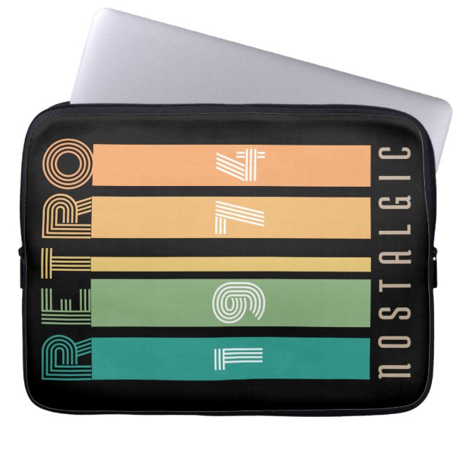 Retro 1974 nostalgisch laptopschutzhülle (Vorderseite)