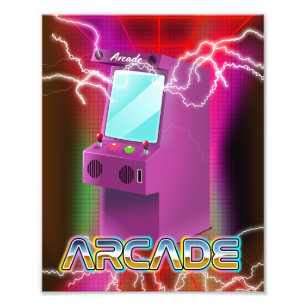 Retro-1980er-Arcade Fotodruck