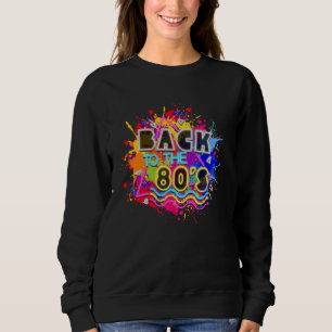 Retro 1980er farbenfrohes Zurück in die 80er Rave- Sweatshirt