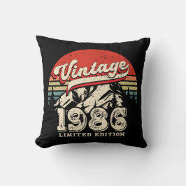 Retro 1986 Birthday Vintage 40th Outdoorsy Bday Kissen