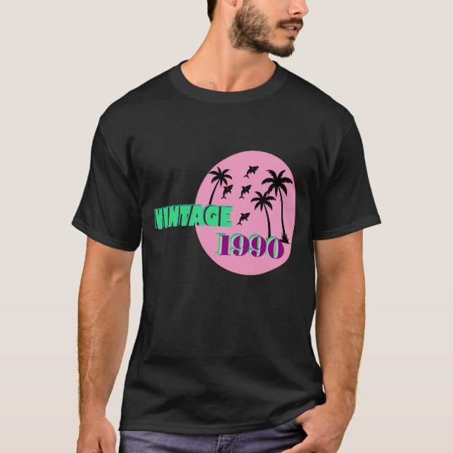 Retro 1990 Geburtstagsgeschenk T-Shirt (Vorderseite)