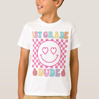 Retro-1.-Klasse-Typ Zurück zur Schule Erstes GT-Sh T-Shirt