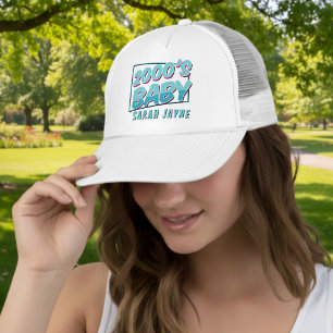 Retro 2000er Jahre Baby Personalisierte Trucker-Mü Truckerkappe